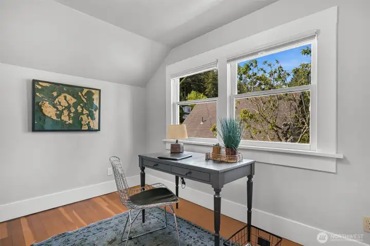 The third upstairs bedroom has been used as an office The third upstairs bedroom has been used as an office