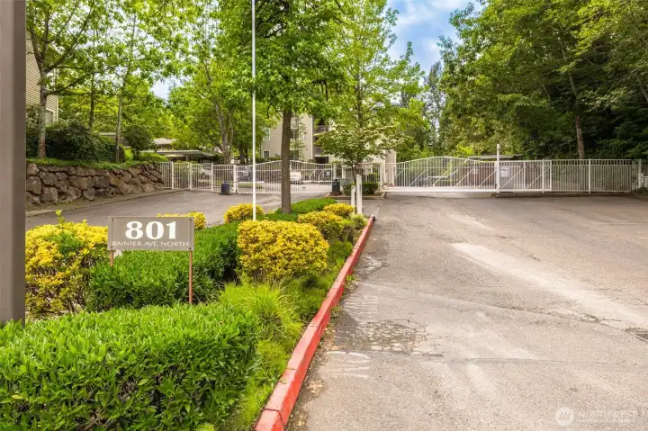 Gated entrance to Bokara By Lake Condo community Gated entrance to Bokara By Lake Condo community
