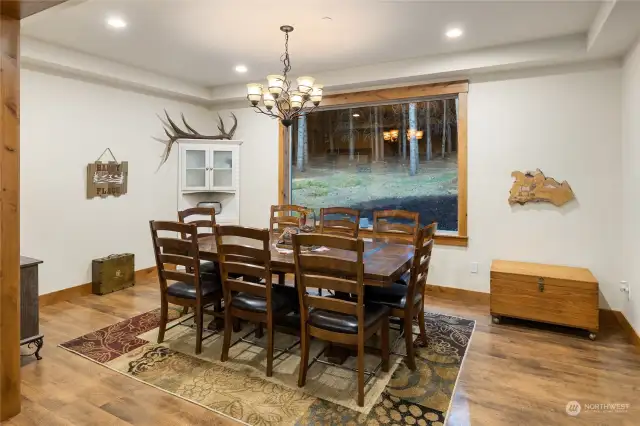 Large dining room for those Holiday gatherings.
