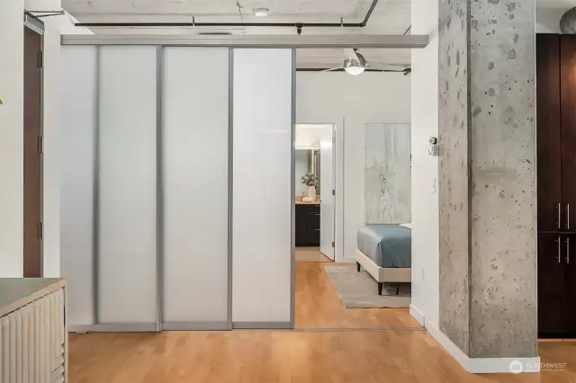 Sliding doors for privacy
