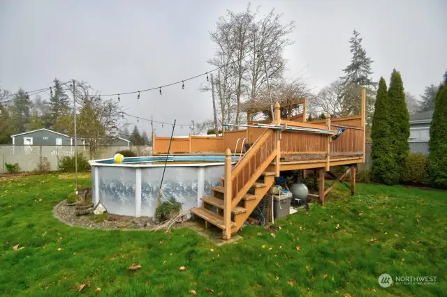 Pool in Back Yard