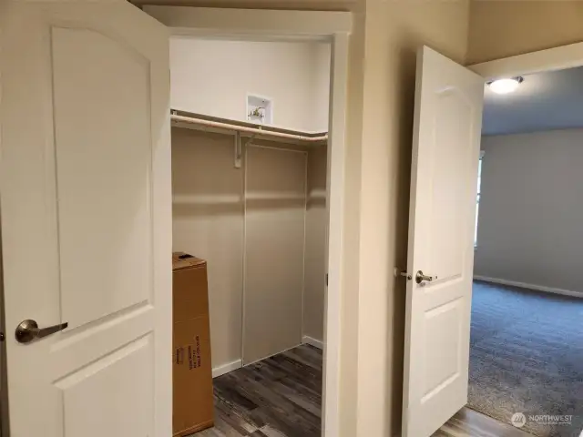 Closet in Primary bathroom.