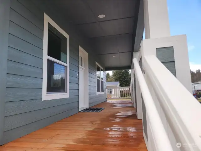 This porch is great - even has lights.