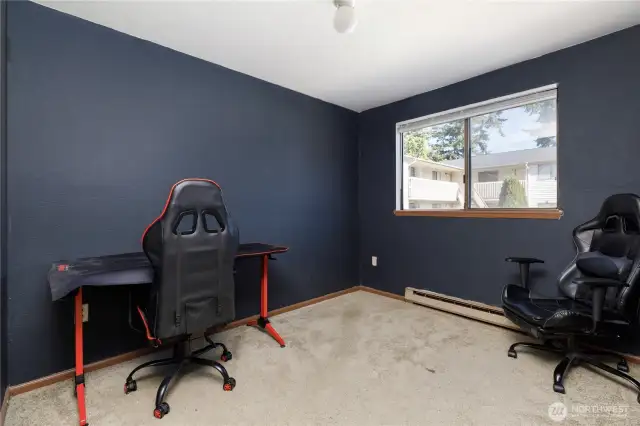 Second bedroom is also good size.  It is darker color because it was a gaming room