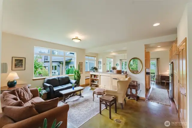 Living room from front door