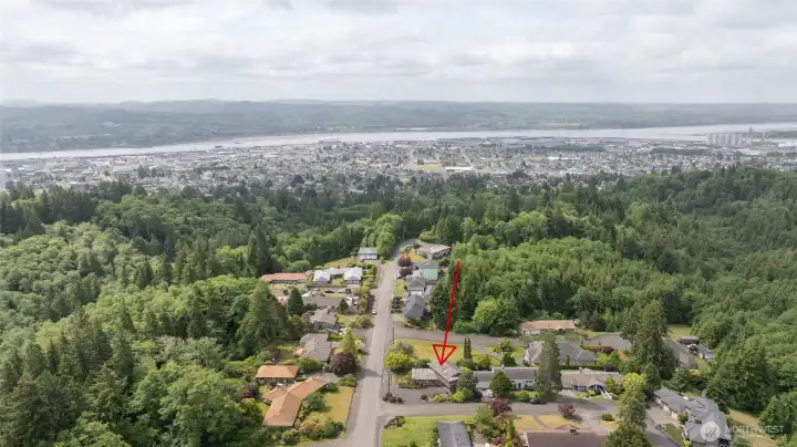 Aerial of 605 Lee Ave Aberdeen