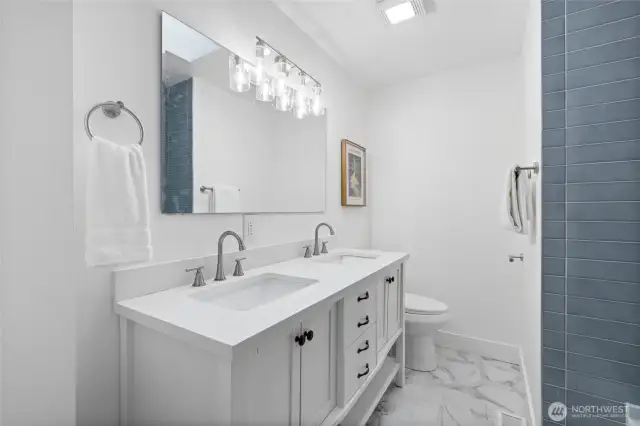 Hall bathroom - main level.