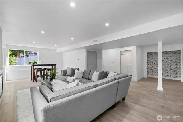 Large family room - lower level.