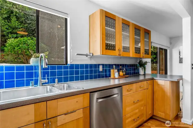 Above Sink gaze out to your beautiful green backyard
