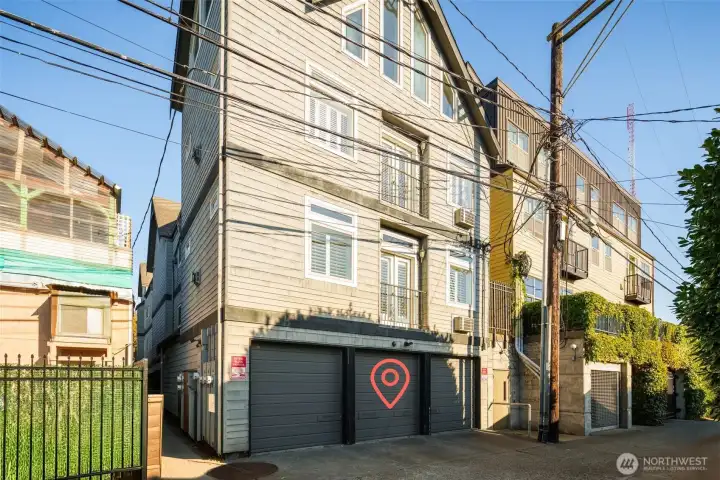 Alley access to garage