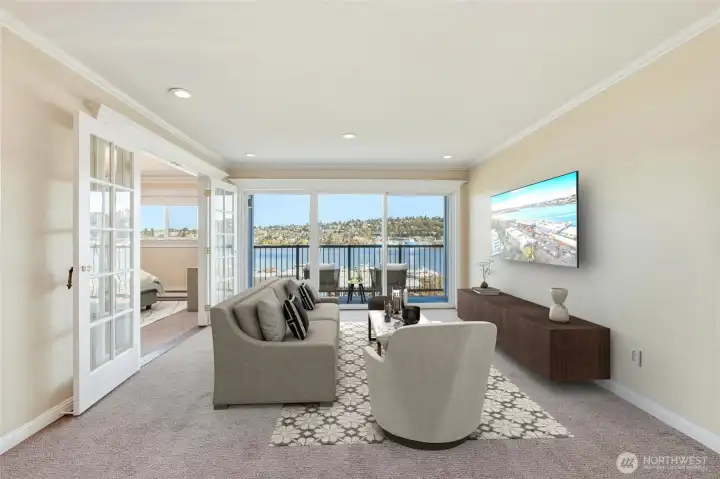 Perfect for entertaining or relaxing, with open flow and front-row views of the city and water.