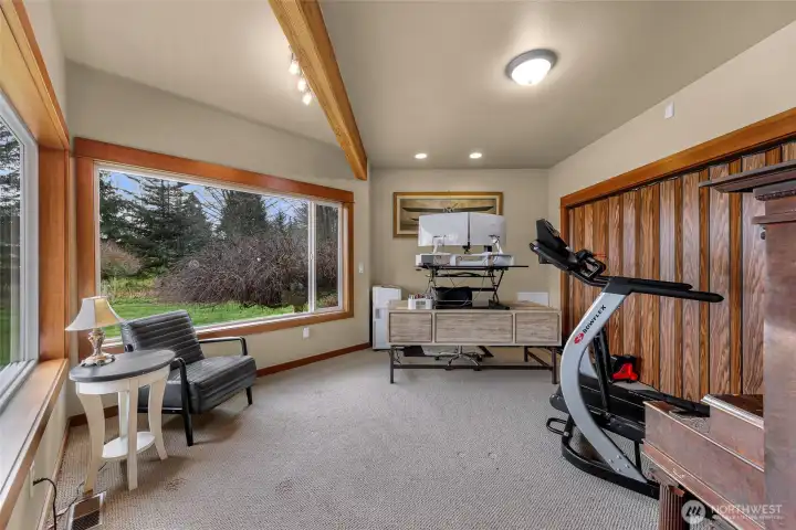 Office boast gorgeous views of Mt Baker from it's huge picture window.