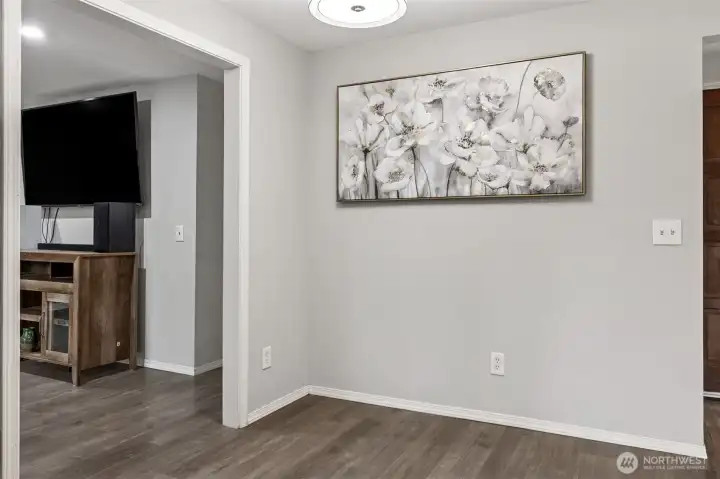 Technical dining area in the kitchen.