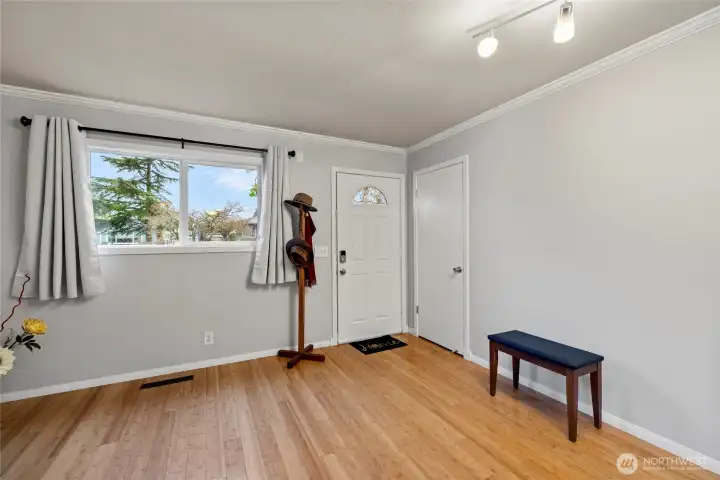 Bamboo flooring throughout the common areas