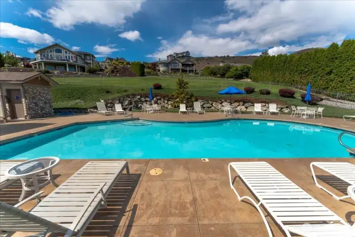 Main community pool area and lawn