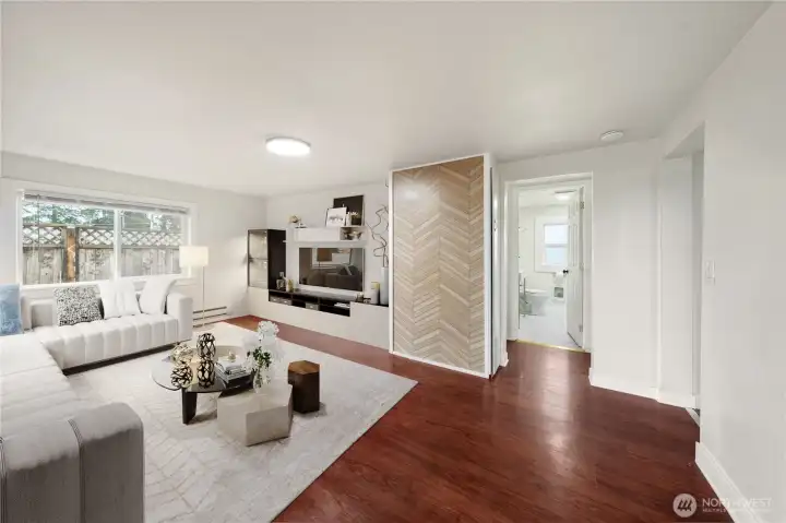 Bright, open living room with modern finishes and natural light.