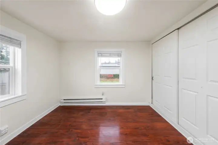Guest bedroom with closet. New windows