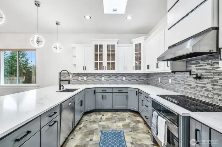 Thoughtfully designed kitchen featuring quartz countertops