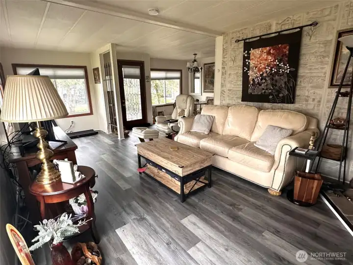 Open concept living room and dining room