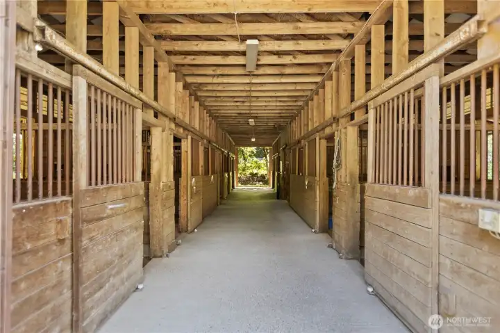 Interior of barn