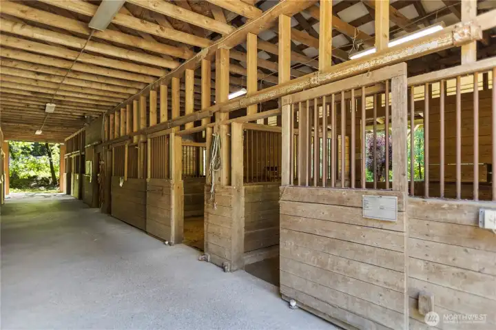 Interior of barn