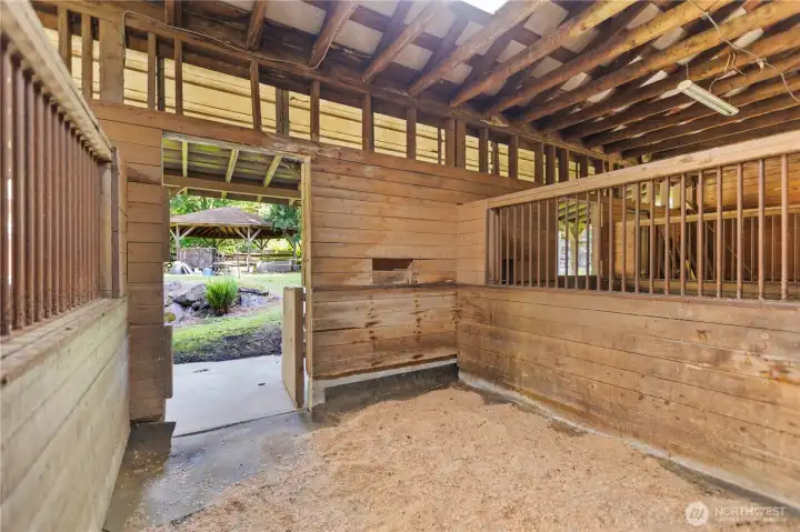 Interior of barn