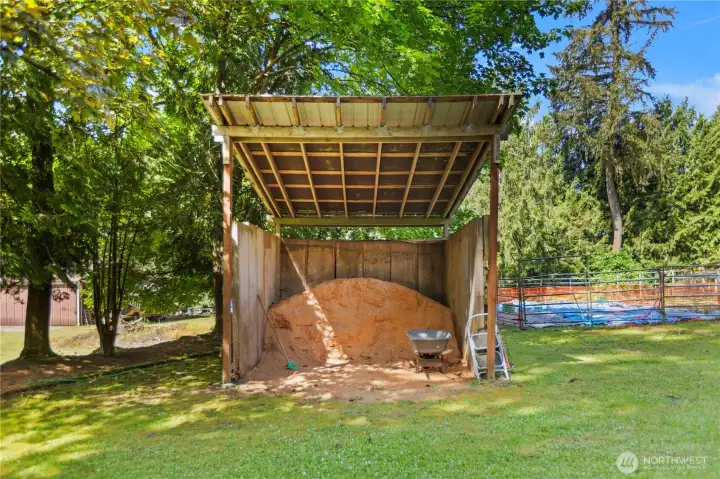 Shavings shed