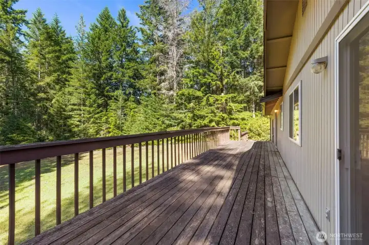 Large deck over looking property