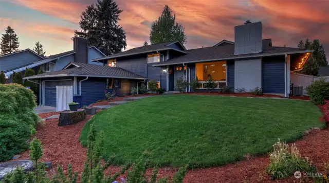 This home is a true stunner at sunset!