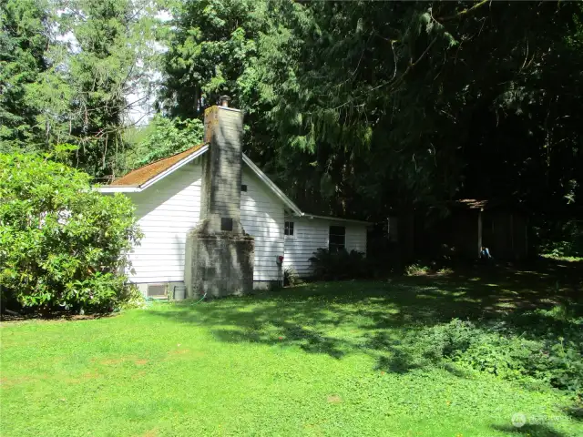 Chimney and yard