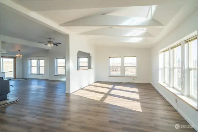 Living room and bonus room.