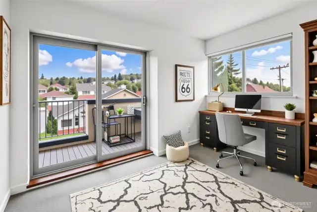 Note virtually staged Office off Master Suite previously used as a sitting area. Entire floor is a Master Suite.
