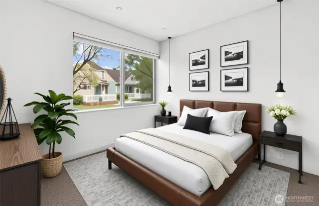 Note virtually staged 2nd bedroom lower floor