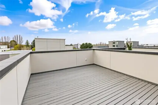 Roof top deck vacant.