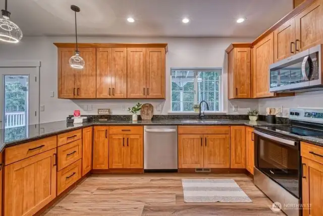 What is not to love about this kitchen, all the appliances are brand new.