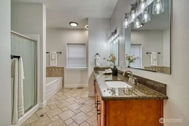 The large five-piece primary bath.