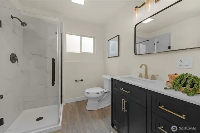 Lower level 3/4 bath is new renovated