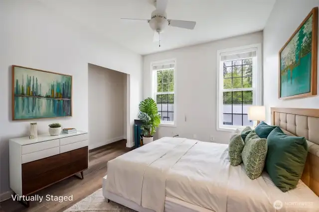 Third main floor Bedroom ~ virtually staged.