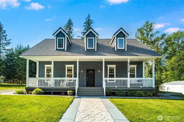 Showing the front of the home.