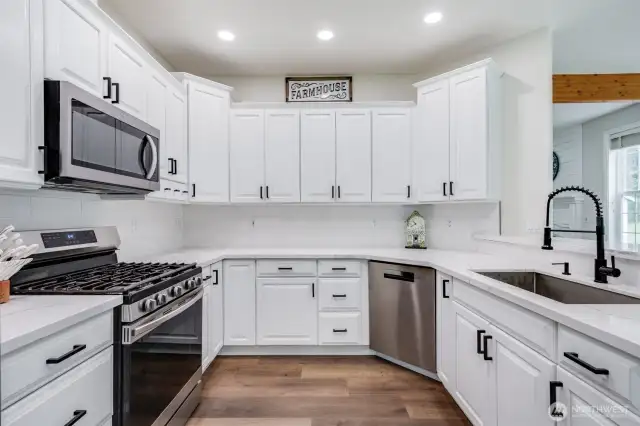 Completely upgraded kitchen with new appliances.