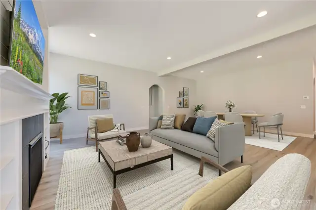 Virtually Staged Living Room