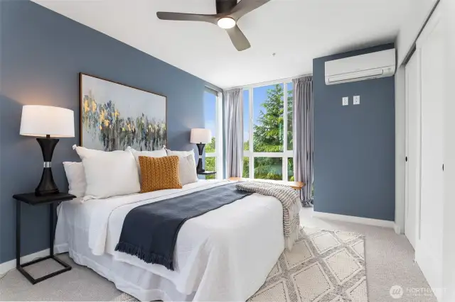 This full-level primary bedroom suite is an oasis!