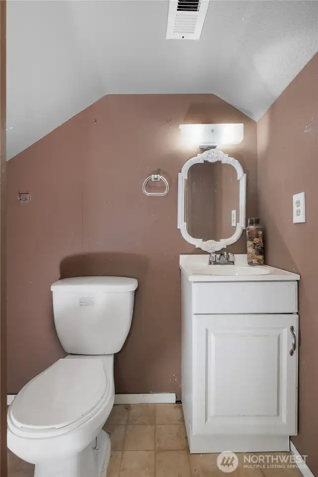 Upstairs Powder Bathroom.