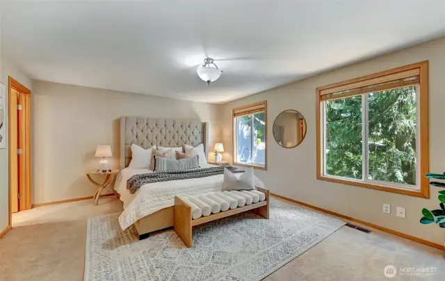 spacious primary bedrooms