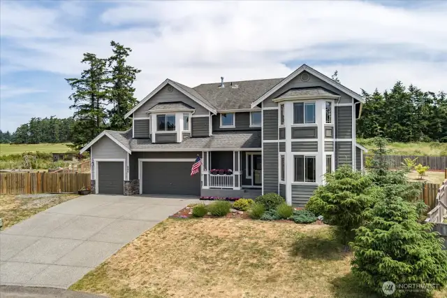 Spacious, serene two story Penn Cove View Home