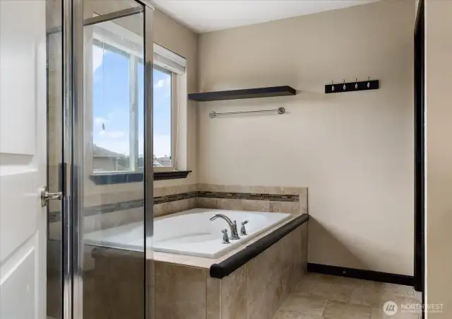 Soaking tub and shower