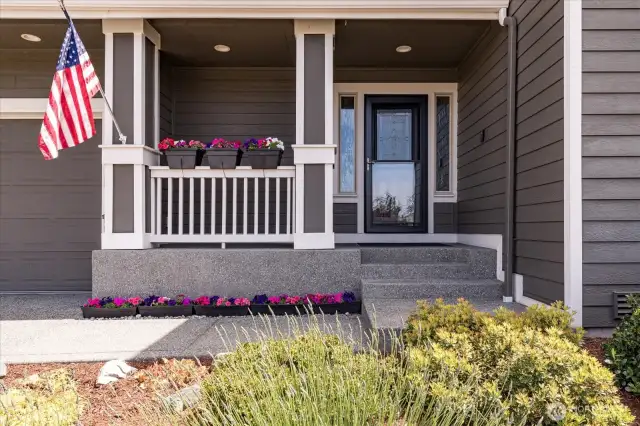 Welcoming front porch entry