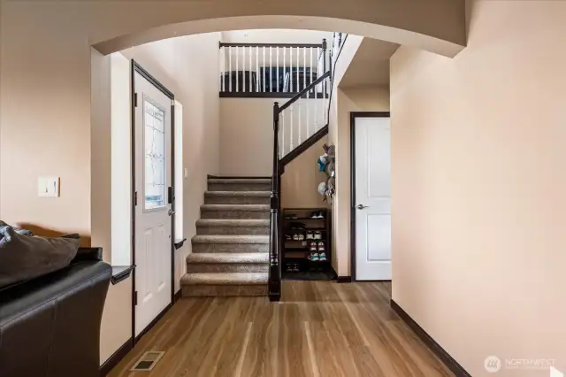 Stairwell with open loft/bonus space upstairs