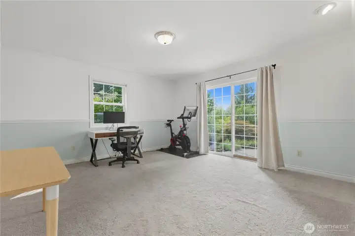 Bedroom on main floor with walk-in-closet