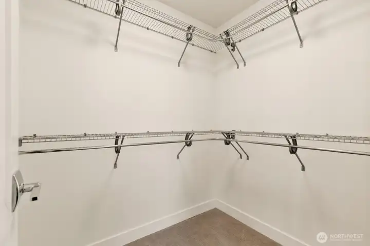 Walk-in closet (larger in person)